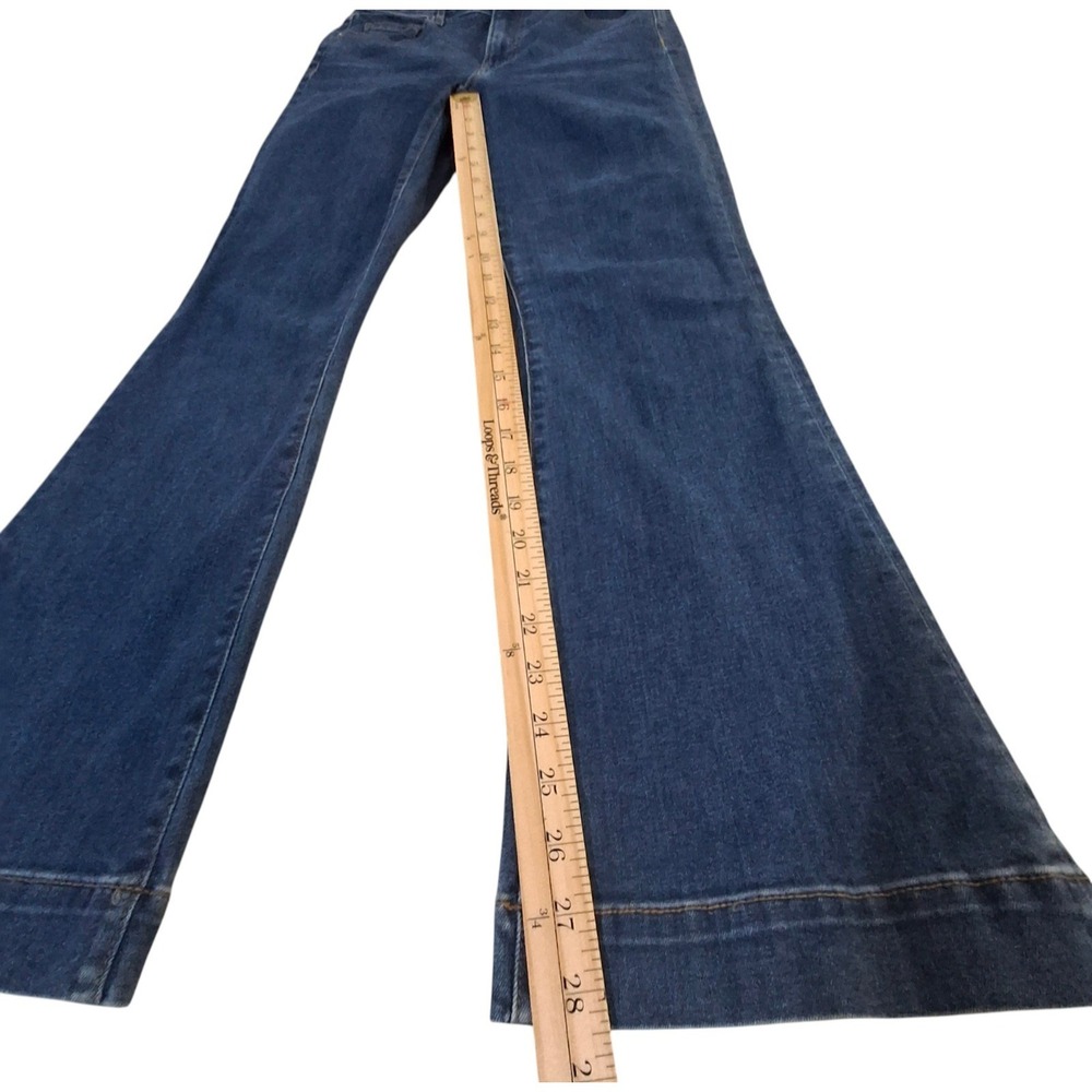 Veronica Beard Carson Ankle‎ Flare Jeans Women's 28 Blue Denim High Rise Stretch - Picture 8 of 11